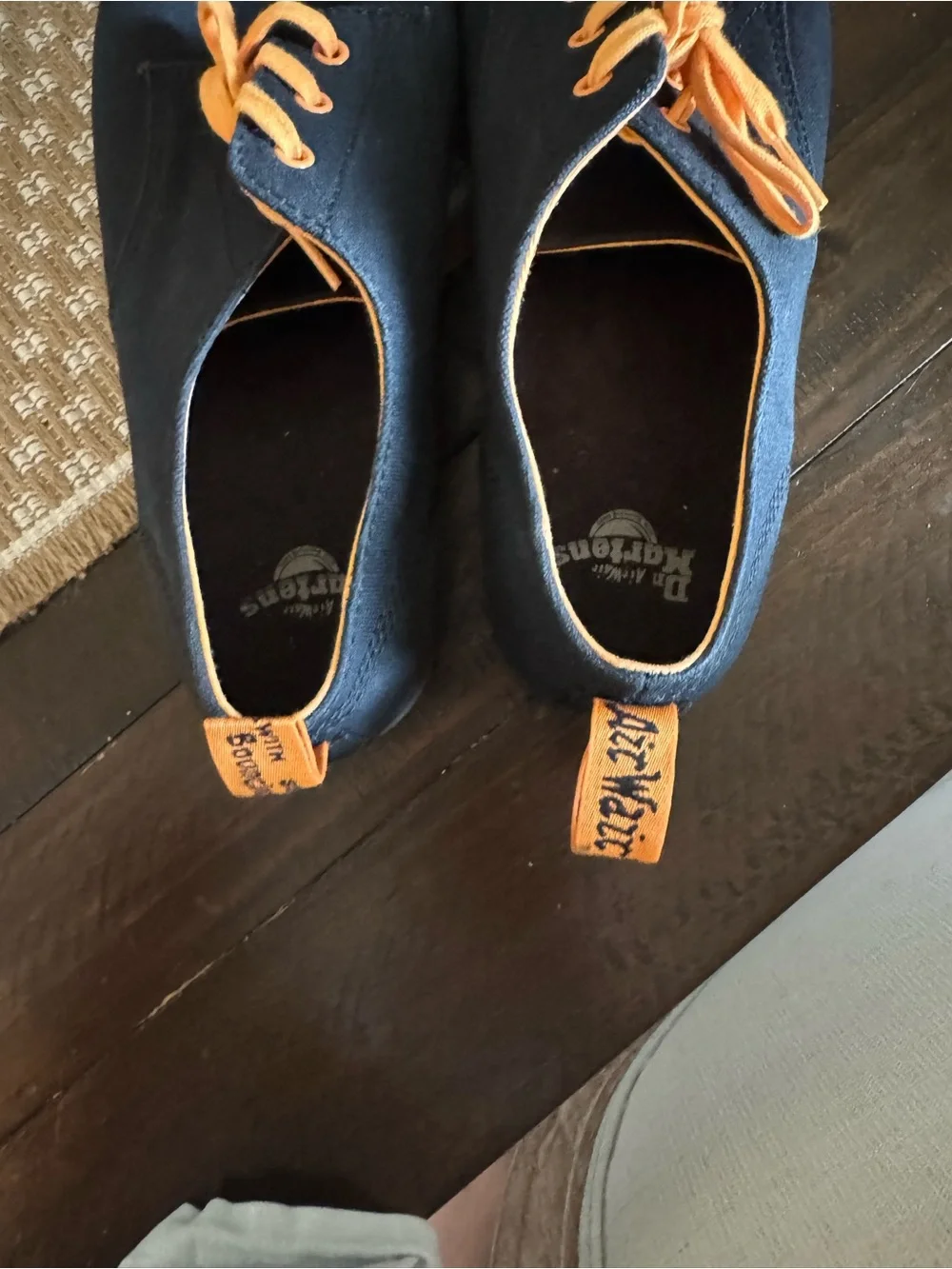 Dr Martens Mens Callum 3 Eye Canvas Shoe Sneaker Sz 13 Navy Orange Airwalk Y2K